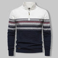 Men's Nordic Two-Tone Cable Quarter-Zip Jumper