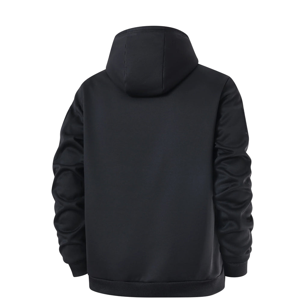 Men's Sherpa-Lined Hooded Fleece Jacket – Thick Zip-Up Winter Outerwear