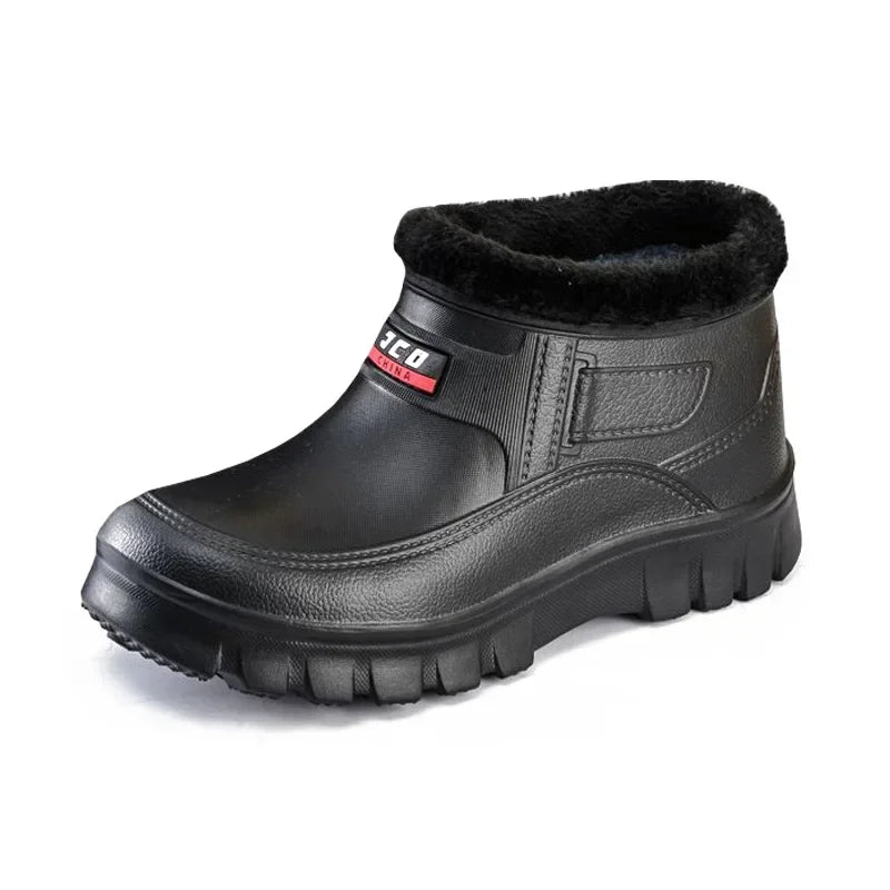 Men's Waterproof EVA Snow Boots – Lightweight Warm-Lined Slip-On Winter