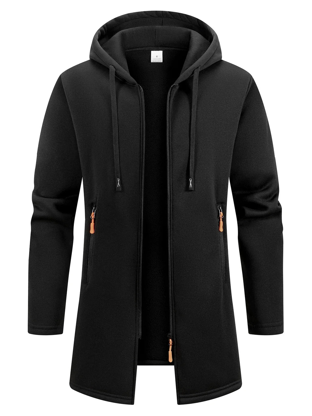 Men's Longline Zip-Up Hoodie – Relaxed Hooded Sweatshirt Jacket