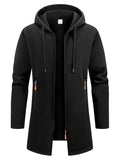 Men's Longline Zip-Up Hoodie – Relaxed Hooded Sweatshirt Jacket