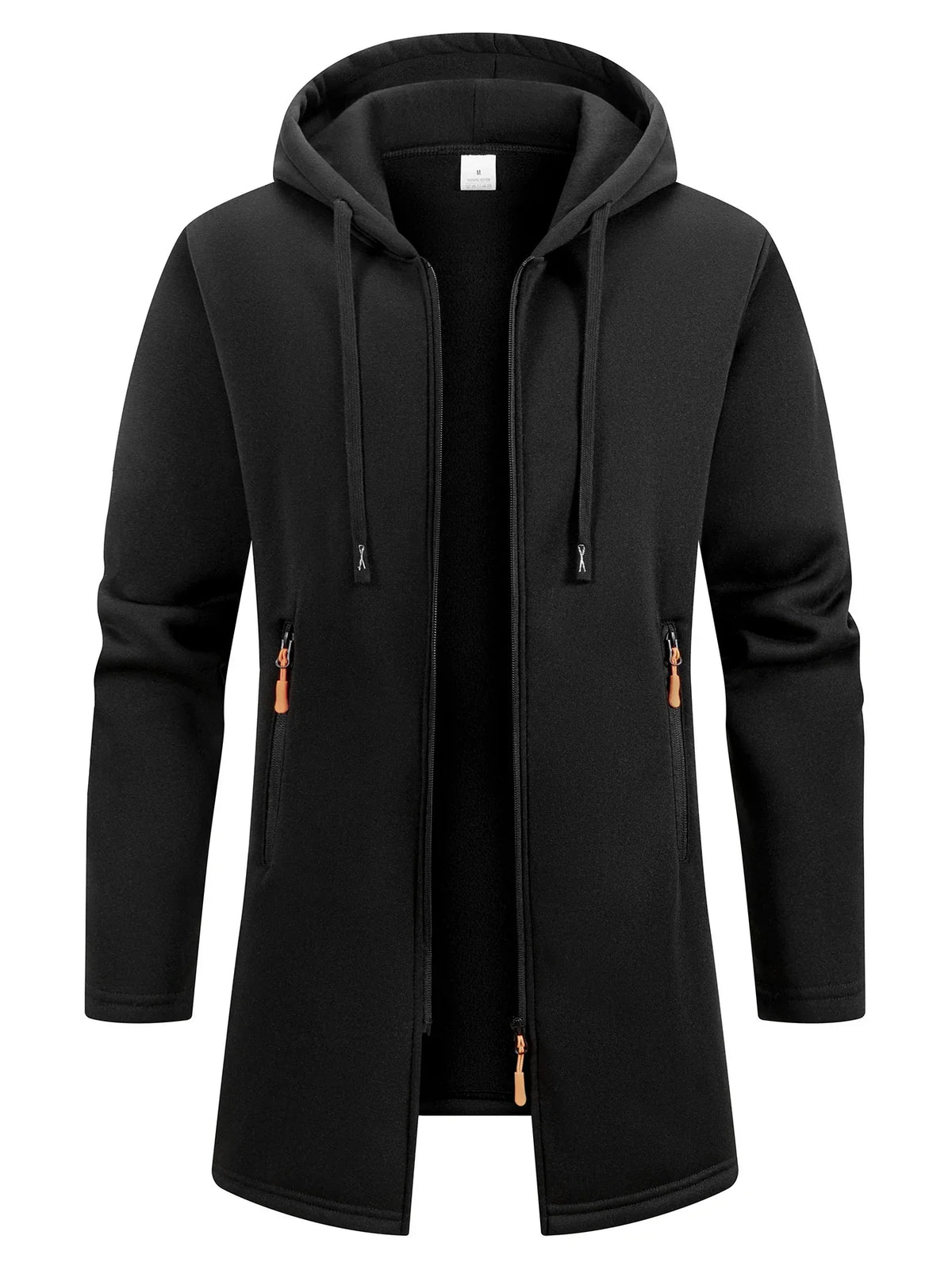 Men's Longline Zip-Up Hoodie – Relaxed Hooded Sweatshirt Jacket