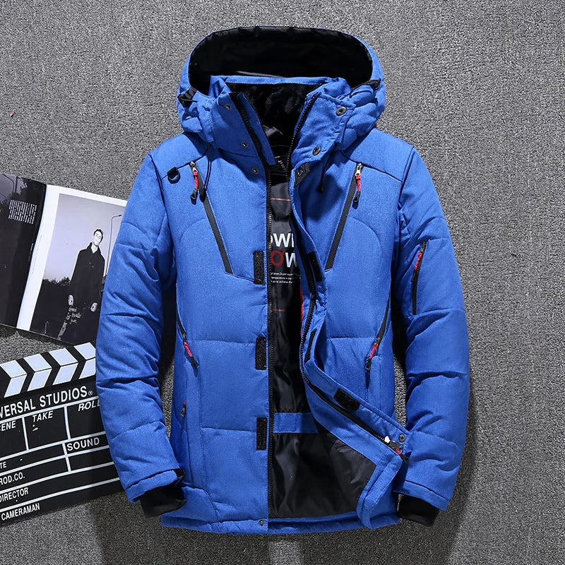 Men's Slim-Fit Hooded Down Winter Jacket