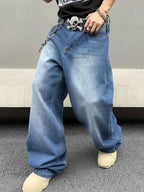 Men's Baggy Streetwear Jeans – Relaxed Wide-Leg Denim