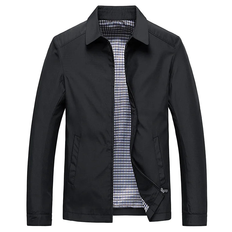Men's Lightweight Collared Rain Jacket – Waterproof Outerwear