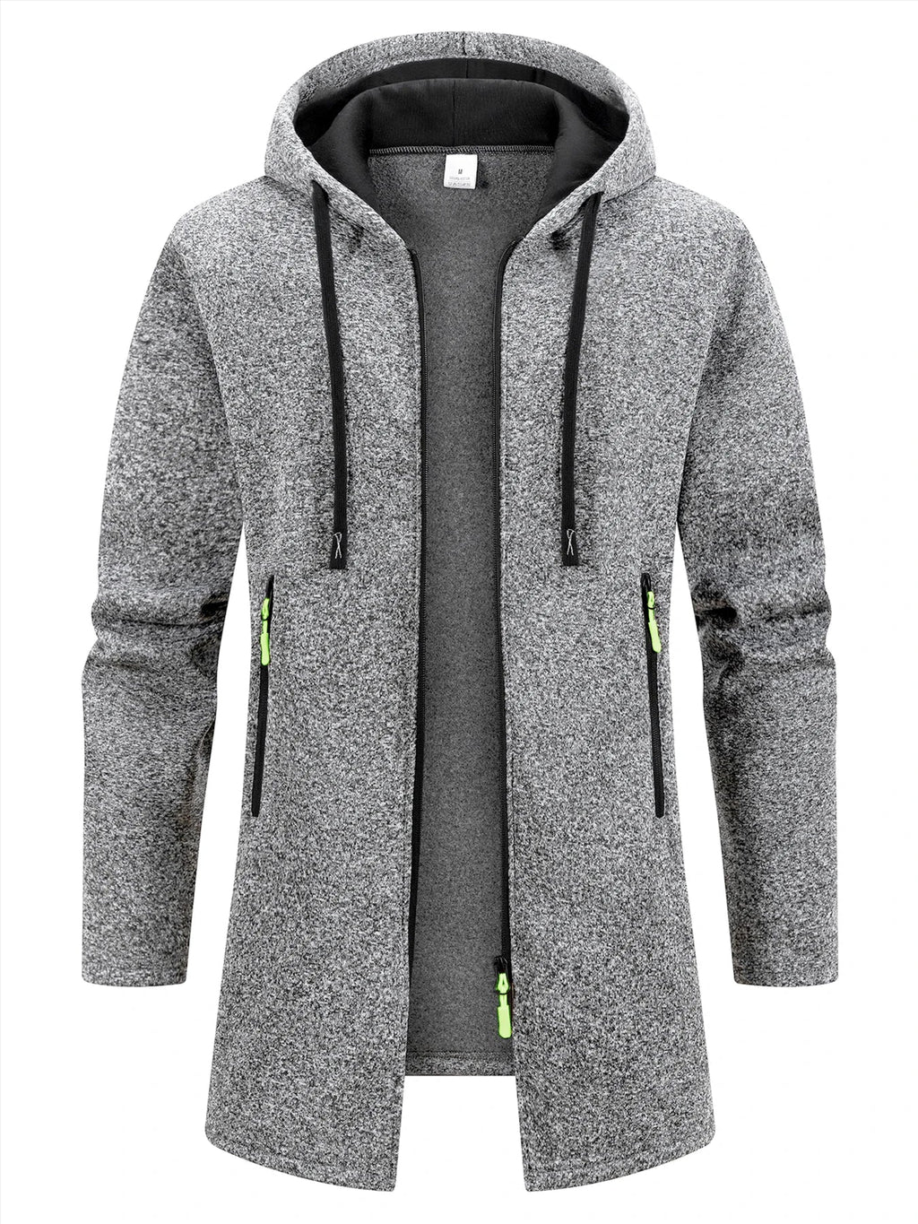 Men's Longline Zip-Up Hoodie – Relaxed Hooded Sweatshirt Jacket
