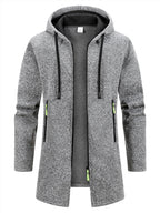 Men's Longline Zip-Up Hoodie – Relaxed Hooded Sweatshirt Jacket
