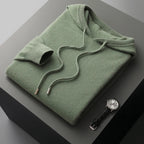 Men's Knitted Hoodie – Relaxed Drawstring Pullover