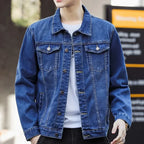 Men's Relaxed Denim Trucker Jacket – Casual Button-Front Layer