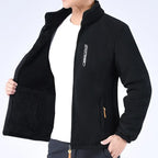 Men's Thick Polar Fleece Jacket – Full-Zip Winter Layer
