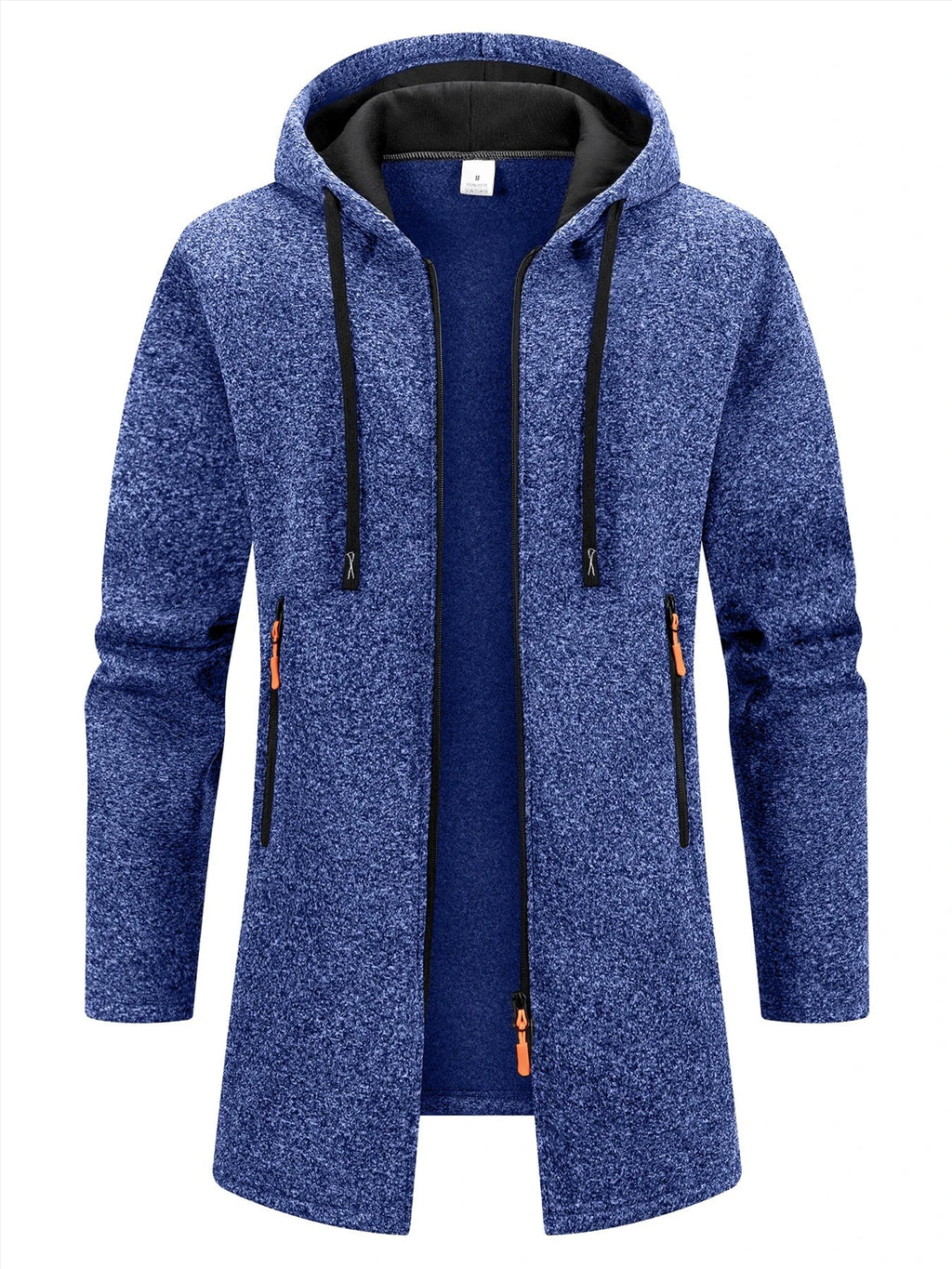 Men's Longline Zip-Up Hoodie – Relaxed Hooded Sweatshirt Jacket