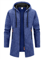 Men's Longline Zip-Up Hoodie – Relaxed Hooded Sweatshirt Jacket