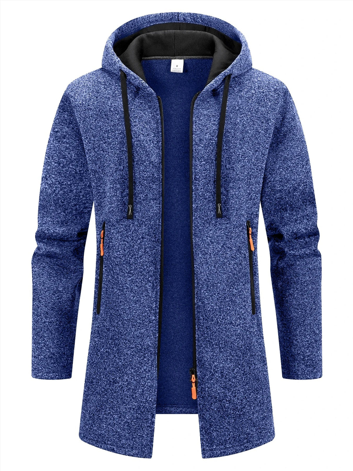Men's Longline Zip-Up Hoodie – Relaxed Hooded Sweatshirt Jacket