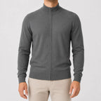 Men's Cardigan with Stand Collar