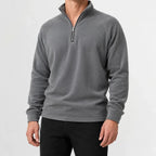 Men's Zip-up Jumper with Mock Neck – Style 4