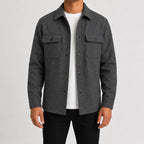 Men's Overshirt with Mandarin Collar – Style 2