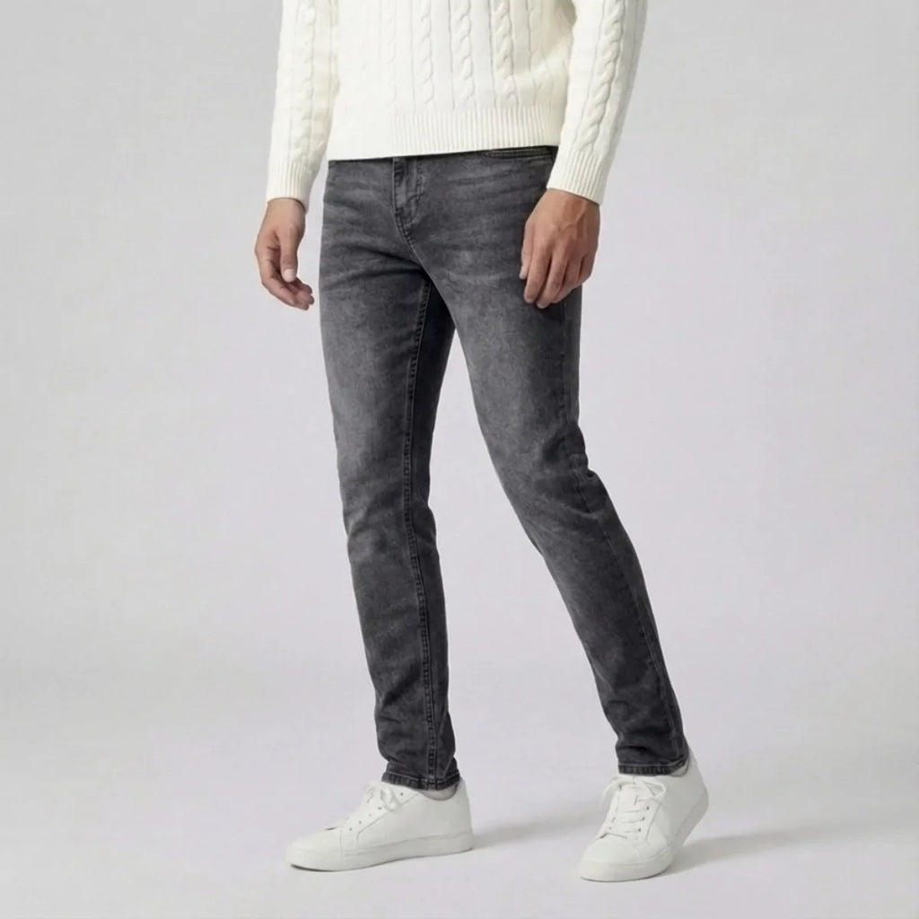 Men's Slim Fit Light Wash Stretch Jeans