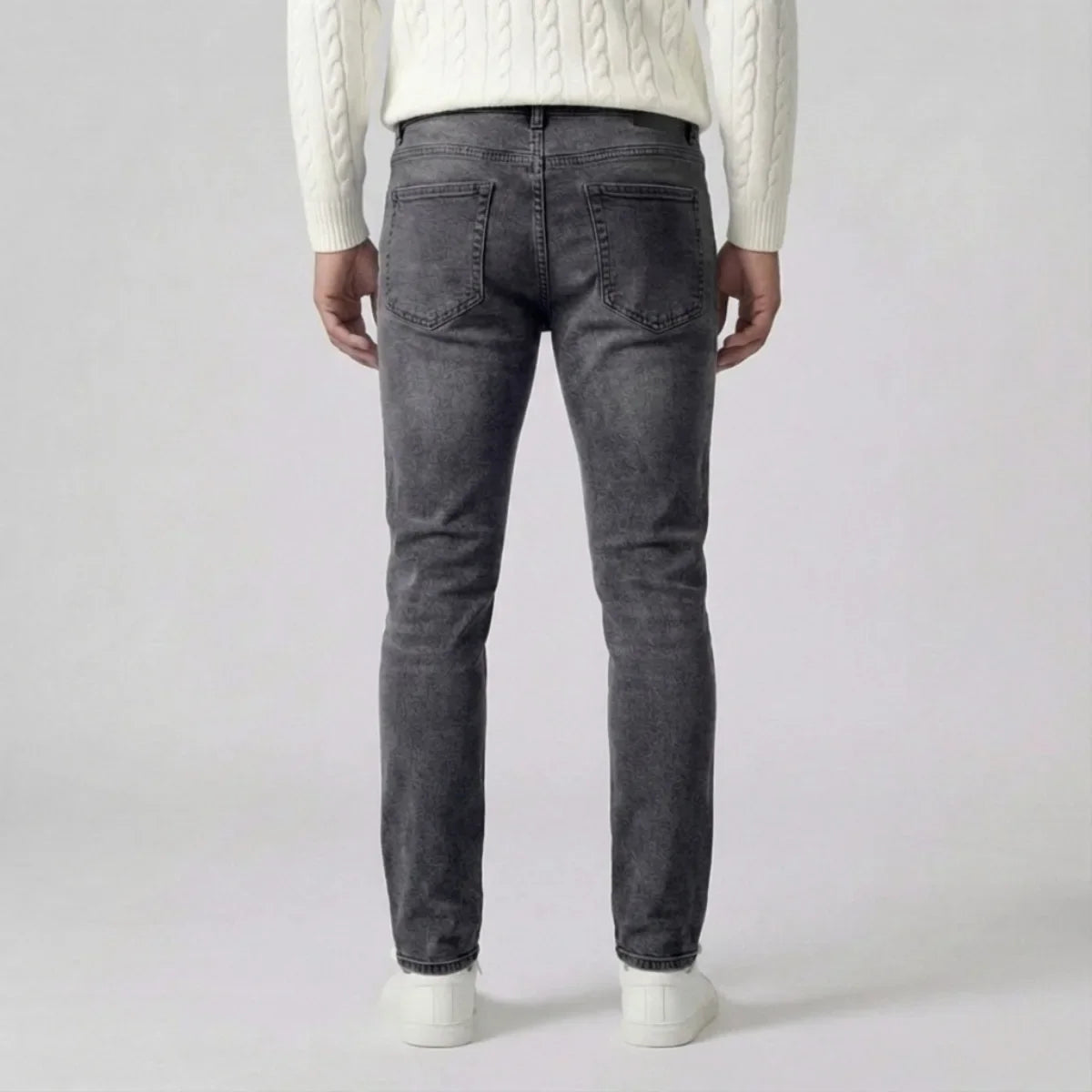 Men's Slim Fit Light Wash Stretch Jeans
