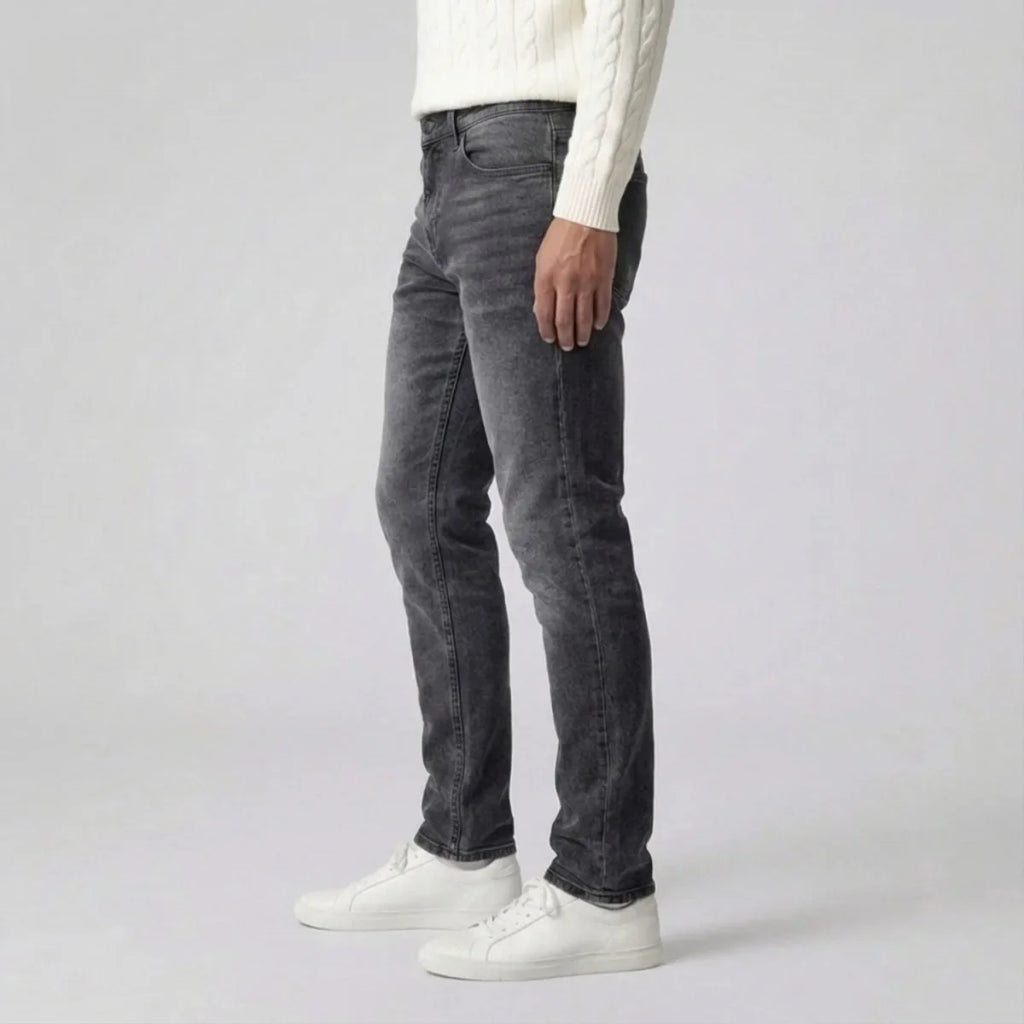Men's Slim Fit Light Wash Stretch Jeans