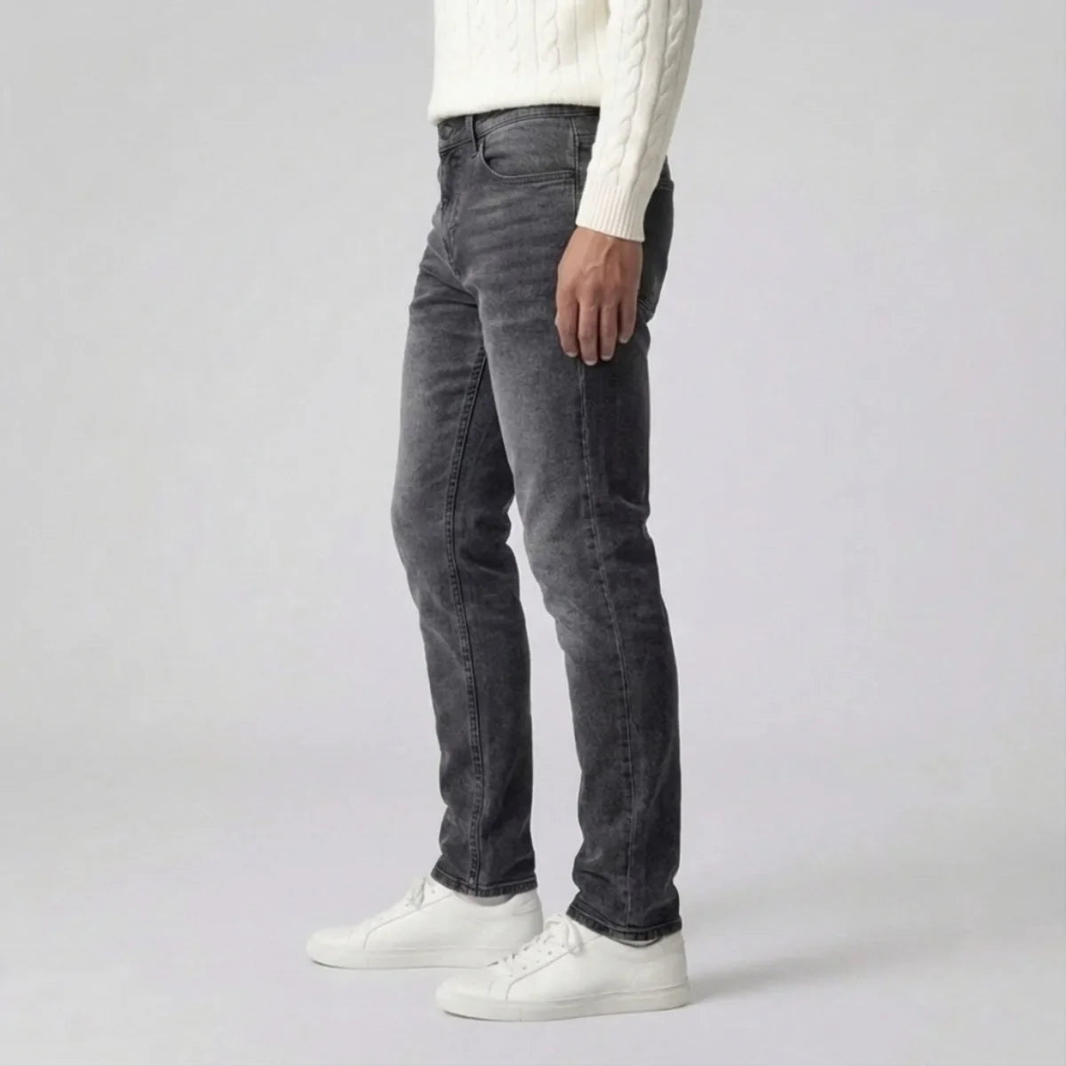 Men's Slim Fit Light Wash Stretch Jeans