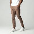 Men's Slim Fit Chinos with Elastic Waist
