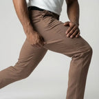 Men's Slim Fit Chinos with Elastic Waist