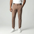 Men's Slim Fit Chinos with Elastic Waist