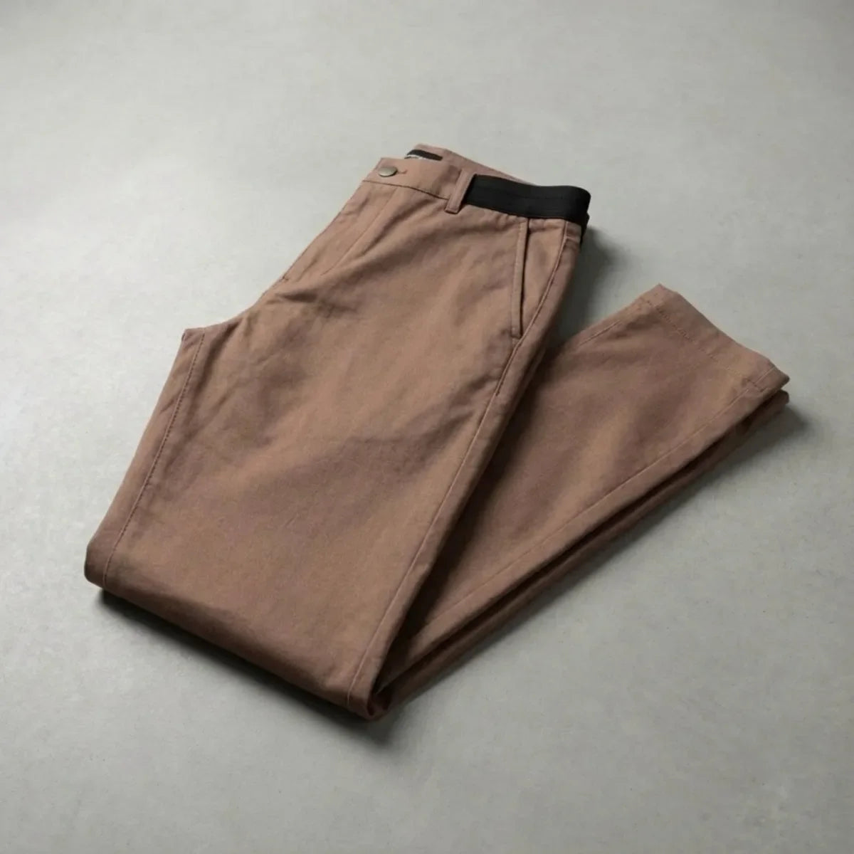 Men's Slim Fit Chinos with Elastic Waist