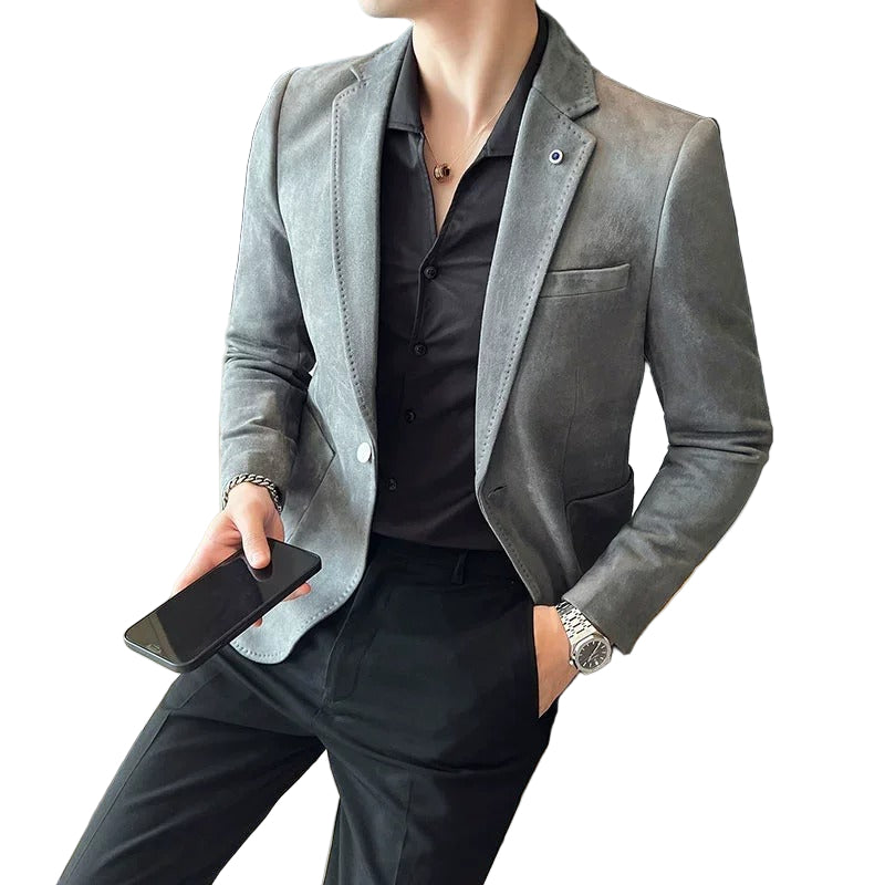 Men's Slim Fit Blazer – Clean Single-Button