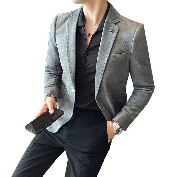 Men's Slim Fit Blazer – Clean Single-Button
