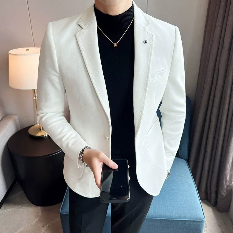 Men's Slim Fit Blazer – Clean Single-Button