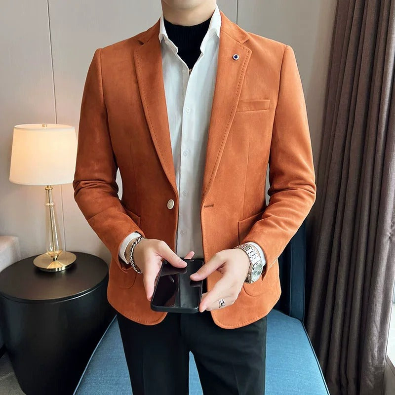 Men's Slim Fit Blazer – Clean Single-Button