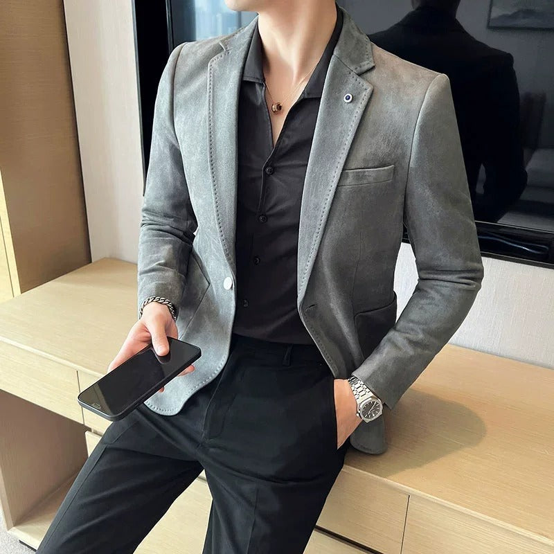 Men's Slim Fit Blazer – Clean Single-Button