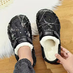 Men's Lined Slippers with Adjustable Strap