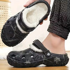 Men's Lined Slippers with Adjustable Strap
