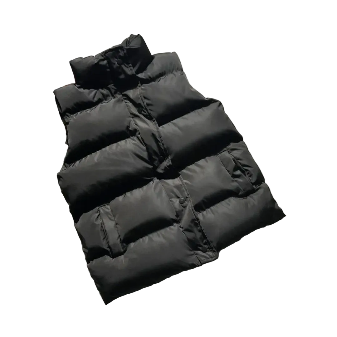 Men's Quilted Puffer Vest – High-Collar Weather-Resistant Bodywarmer
