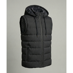 Men's Quilted Hooded Puffer Vest – Fleece-Lined Bodywarmer