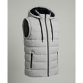 Men's Quilted Hooded Puffer Vest – Fleece-Lined Bodywarmer