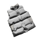 Men's Quilted Puffer Vest – High-Collar Weather-Resistant Bodywarmer