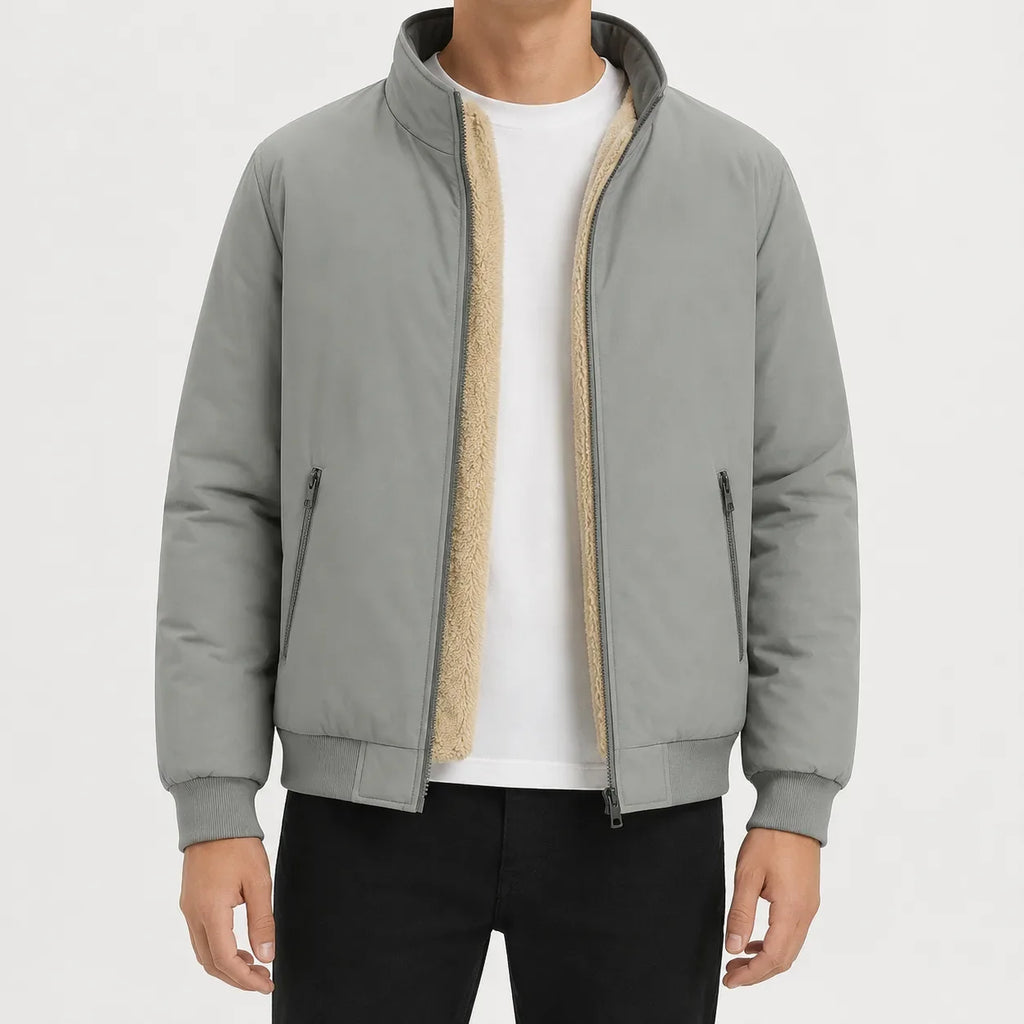Men's Puffer Jacket with Fleece Lining