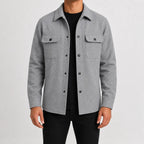 Men's Overshirt with Mandarin Collar – Style 2