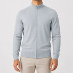 Men's Cardigan with Stand Collar