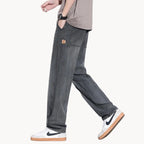 Men's Mid-Rise Washed Straight Jeans
