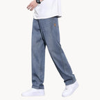 Men's Mid-Rise Washed Straight Jeans
