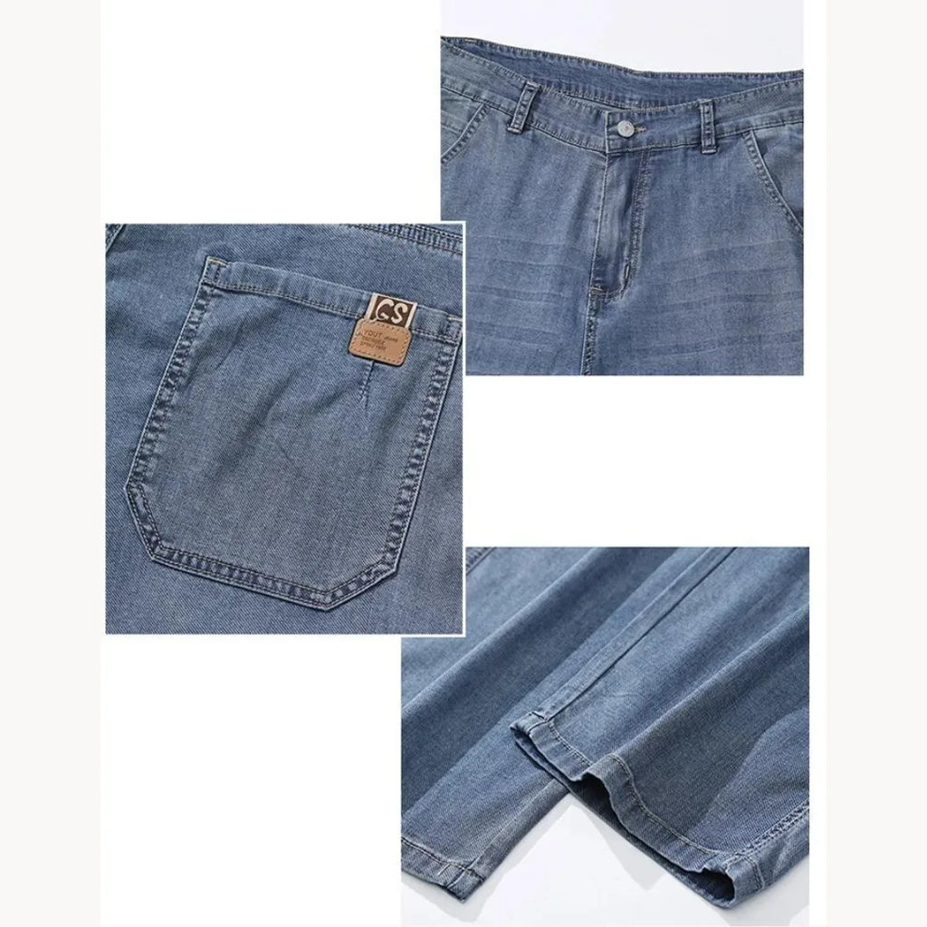 Men's Mid-Rise Washed Straight Jeans