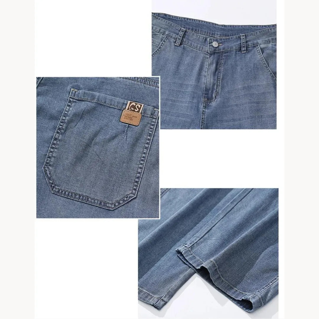 Men's Mid-Rise Washed Straight Jeans