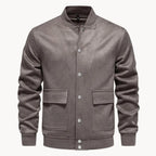Men's Suede-Look Bomber Jacket
