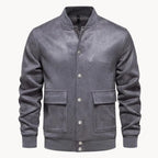 Men's Suede-Look Bomber Jacket