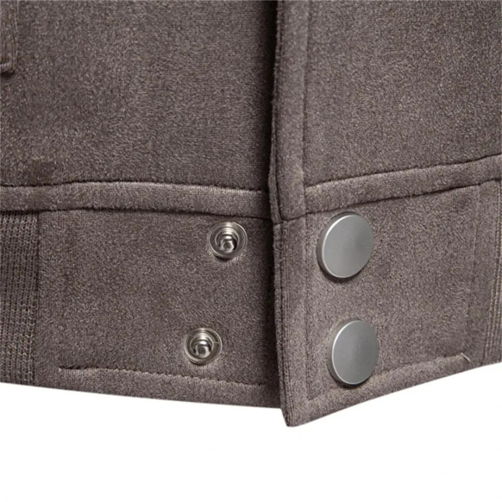 Men's Suede-Look Bomber Jacket