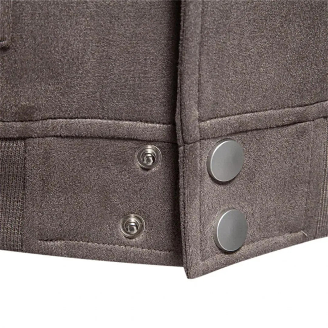 Men's Suede-Look Bomber Jacket